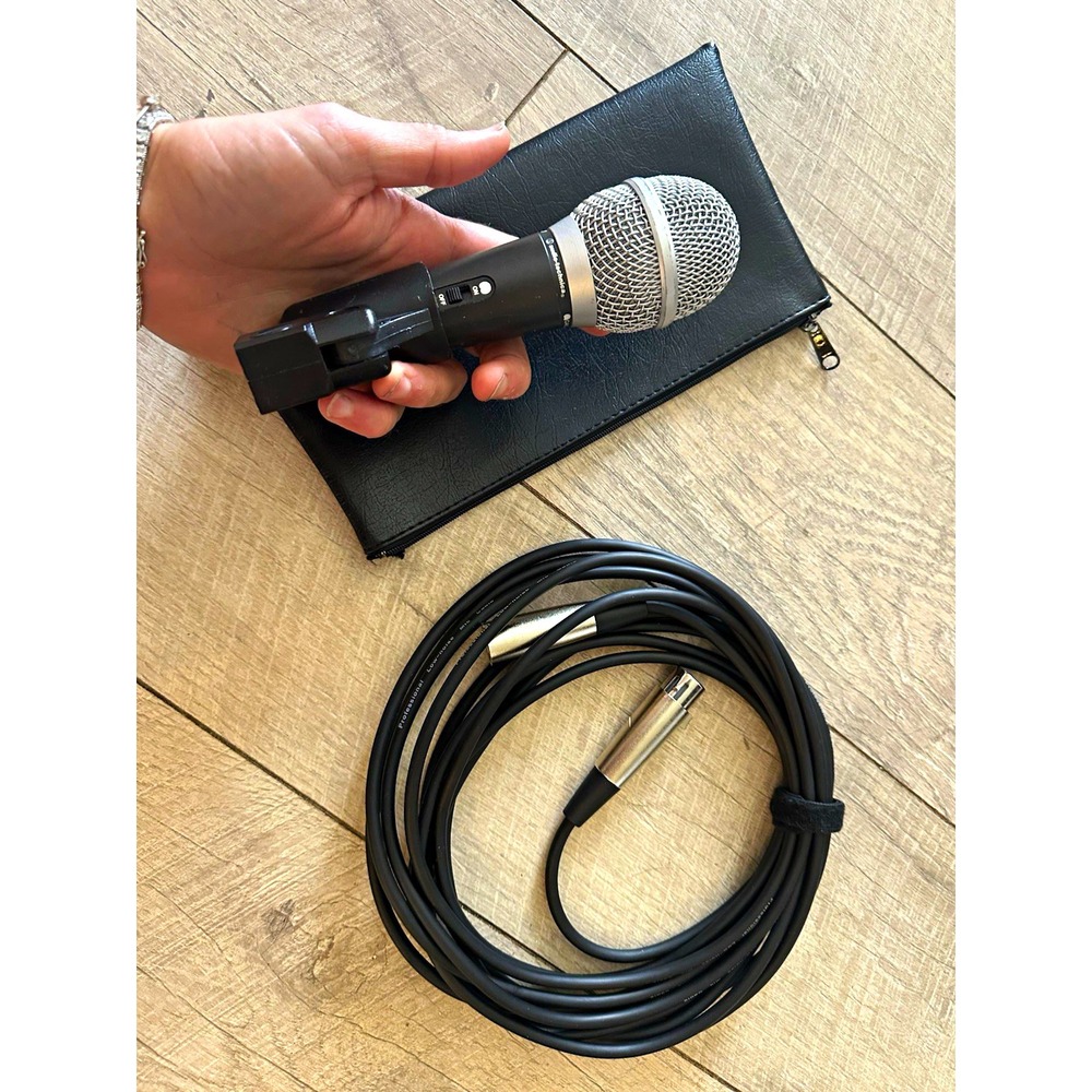 Audio-Technica ATR30 Dynamic Handheld Wired XLR 3-Pin Mic On/Off Black/Silver